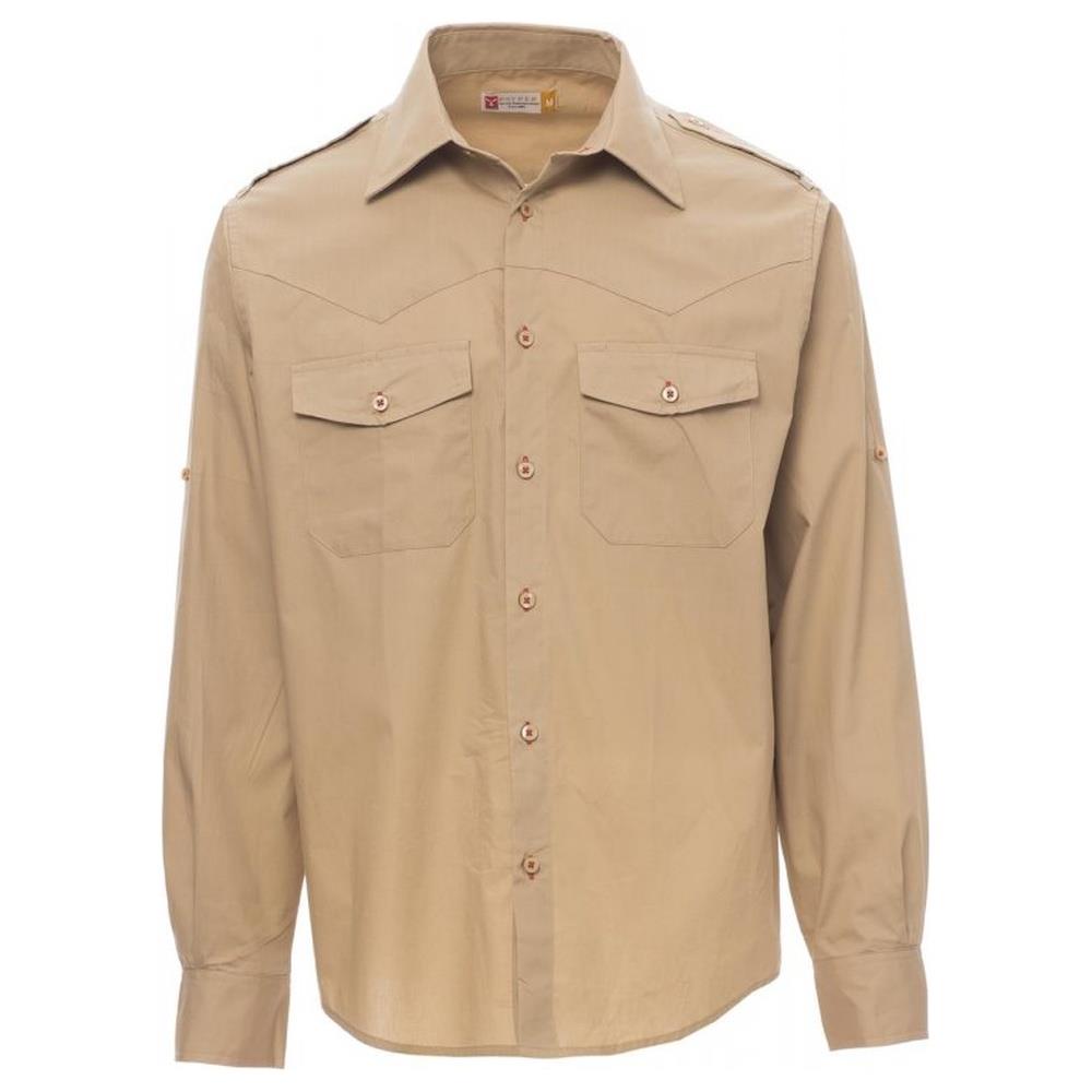 camicea manica lunga payper trophy warm brown s