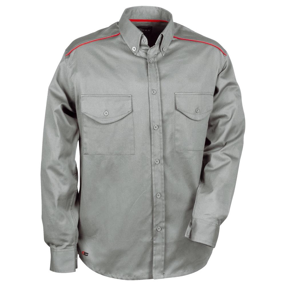 camicia cofra easy v028 grigio s