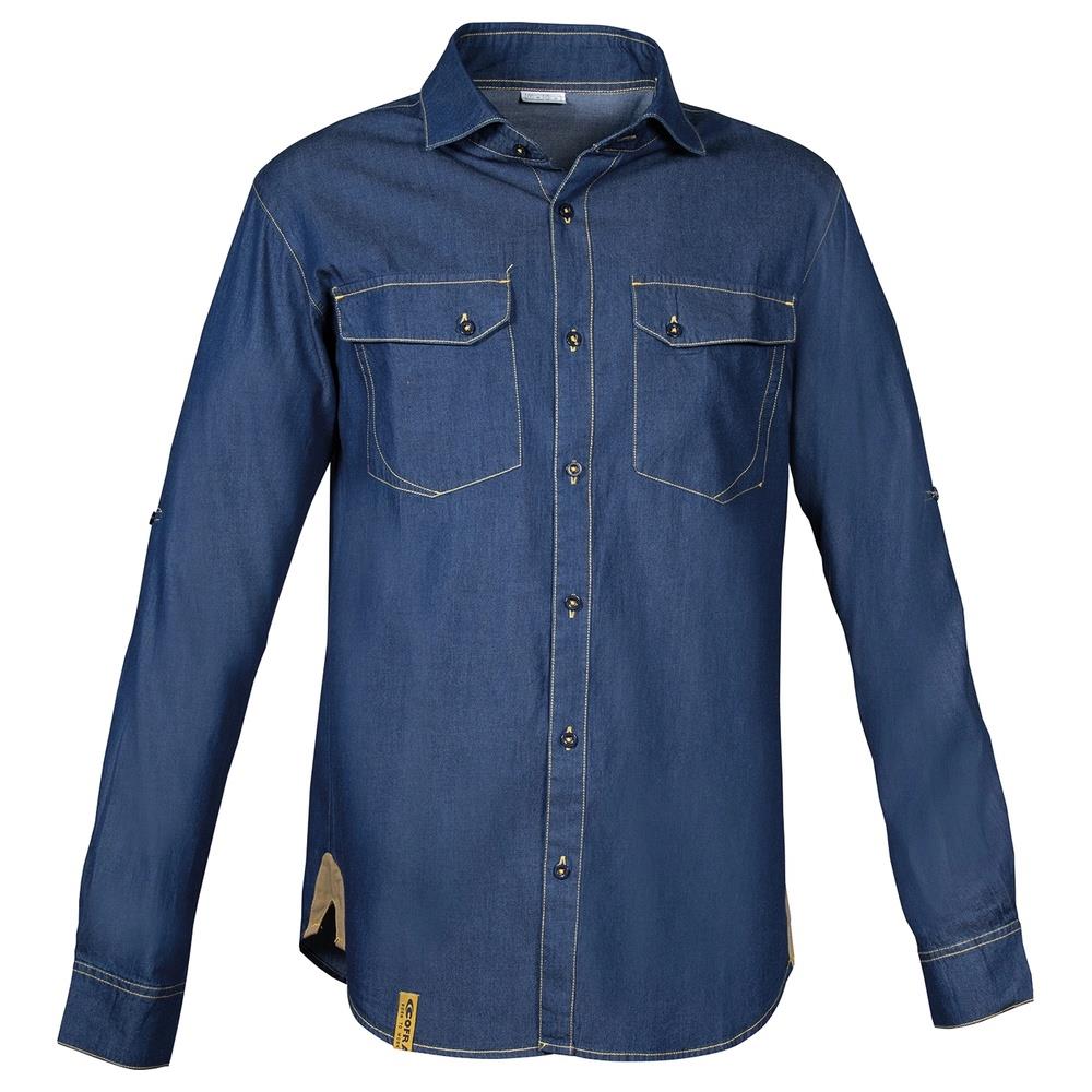 camicia cofra virton v529 blu jeans s