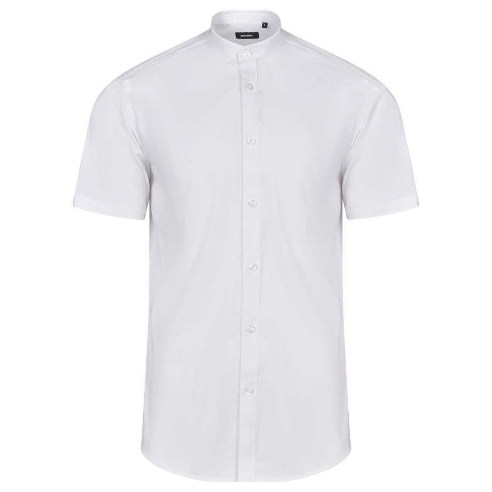 camicia velilla collo alla coreana elasticizza cod 405012s bianco s