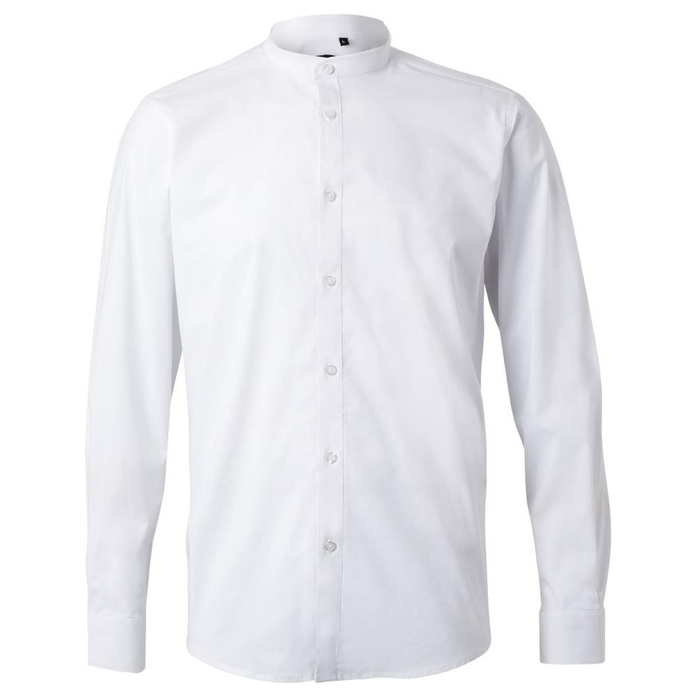 camicia velilla collo alla coreana elasticizza cod 405013s bianco s