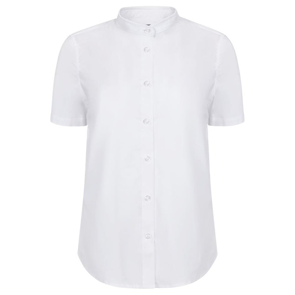 camicia velilla collo alla coreana elasticizza cod 405014s bianco xs