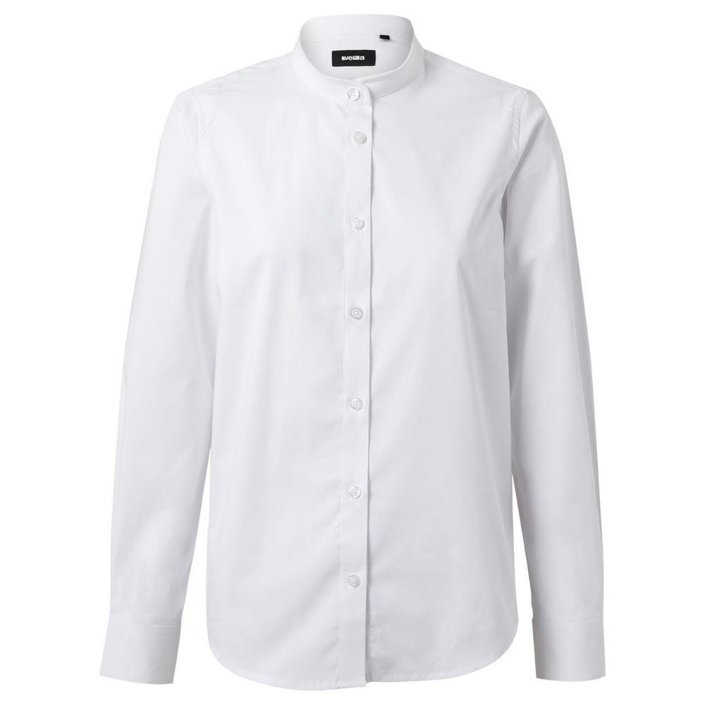 camicia velilla collo alla coreana elasticizza cod 405015s bianco xs