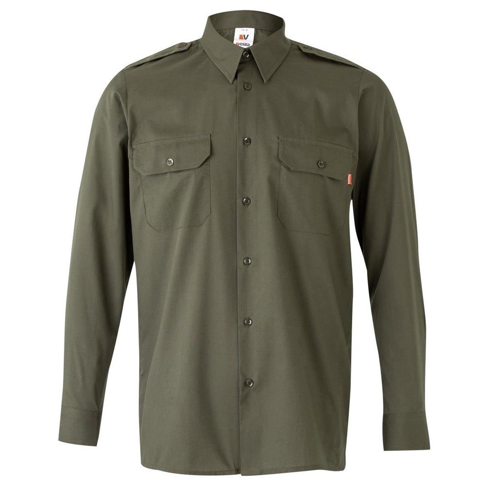 camicia velilla con spalline maniche lunga cod 530 verde militare s