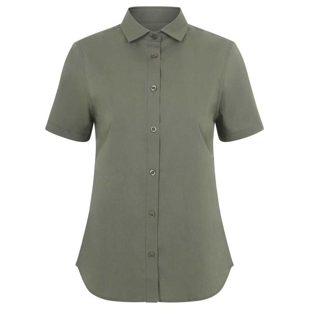 camicia velilla elasticizzata maniche corta do cod 405018s verde oliva chiaro xs