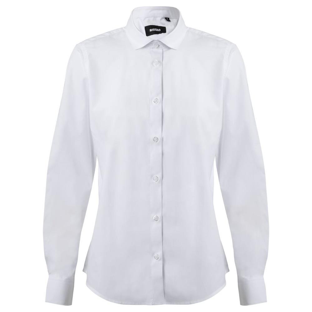 camicia velilla maniche lunga donna cod 405011 bianco xs