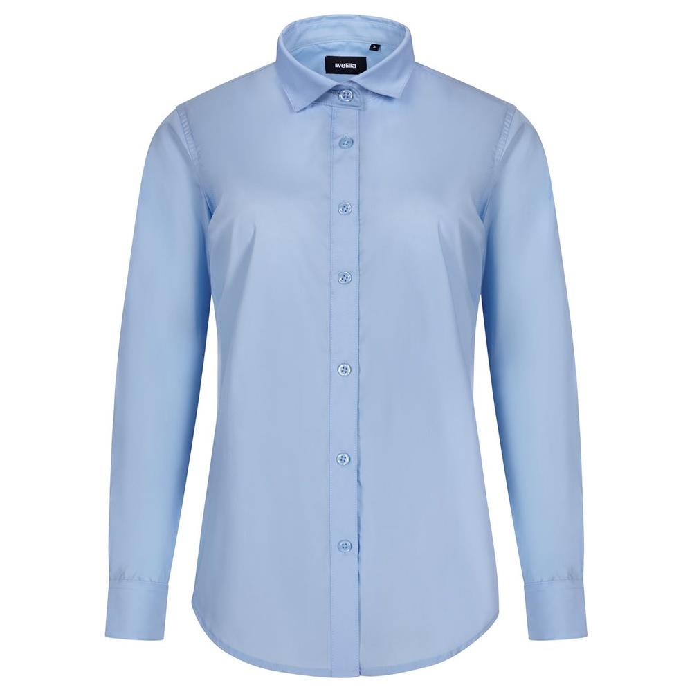 camicia velilla maniche lunga donna cod 405011 celeste xs