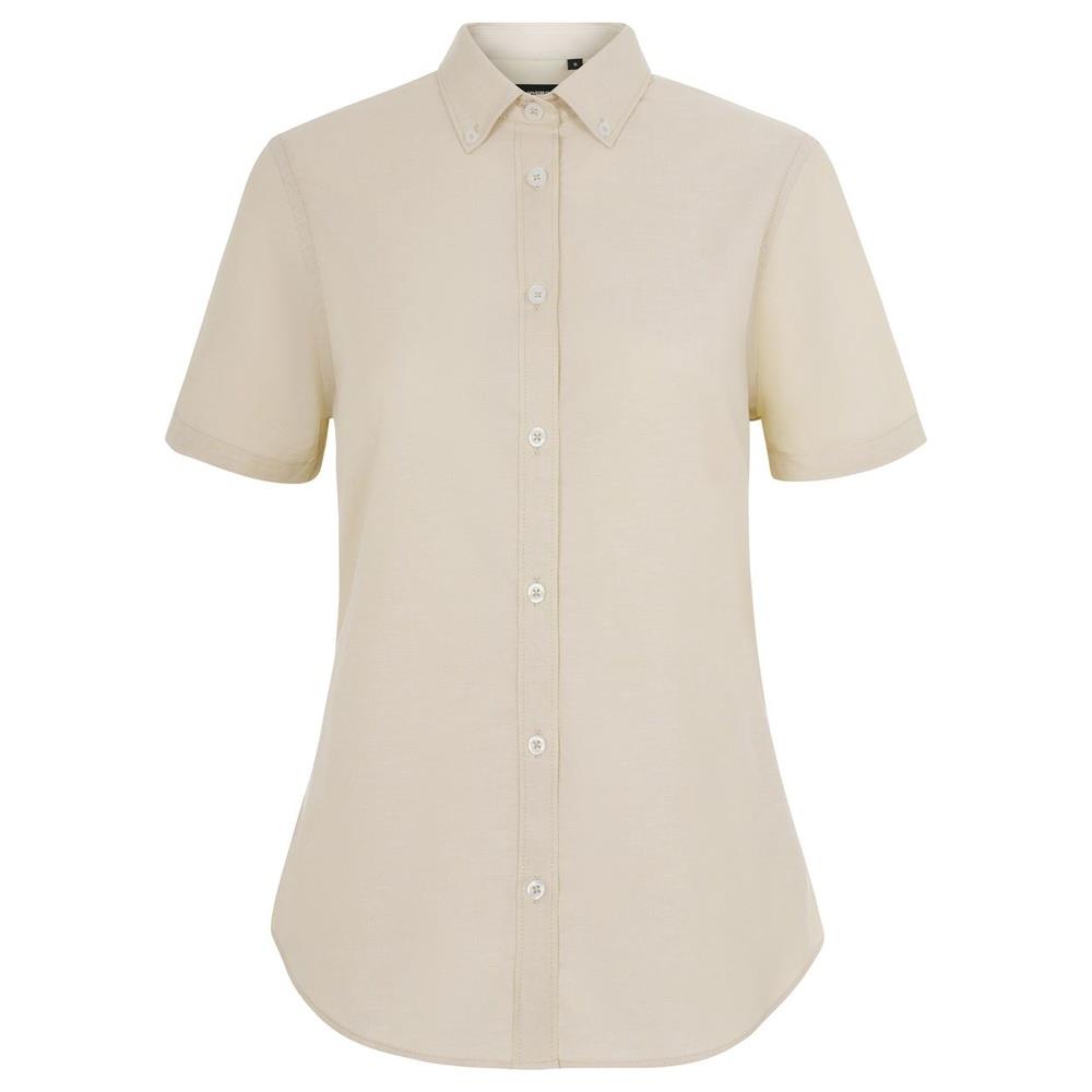 camicia velilla oxford elasticizzata maniche c cod 405025s beige chiaro xs
