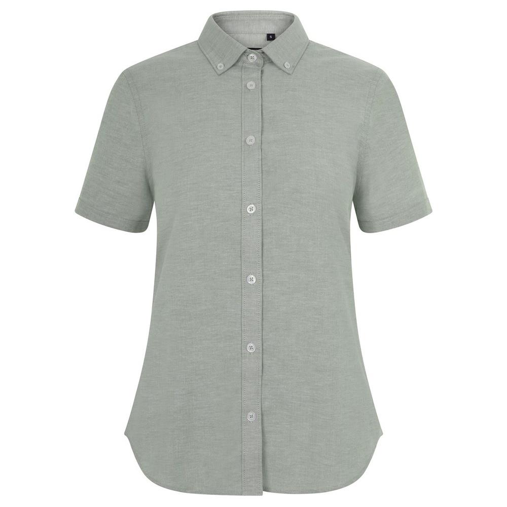 camicia velilla oxford elasticizzata maniche c cod 405025s verde oliva chiaro xs