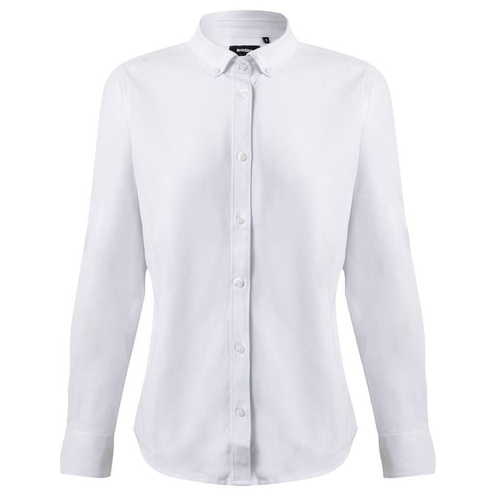 camicia velilla oxford elasticizzata maniche l cod 405005s bianco xs