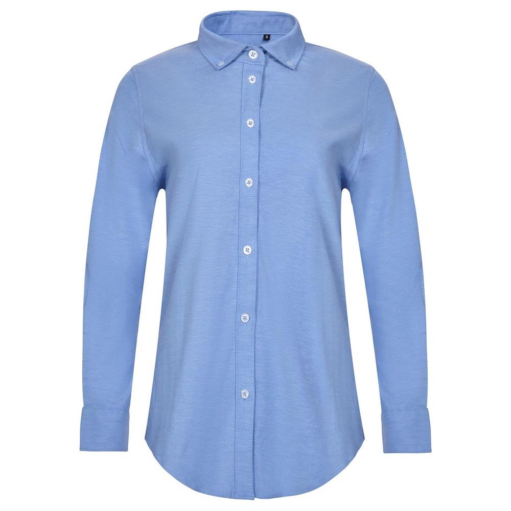 camicia velilla oxford elasticizzata maniche l cod 405005s celeste xs
