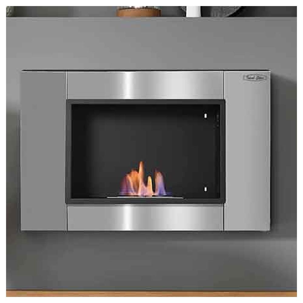 caminetto a bioetanolo silver cardinale 80x14x54h cm