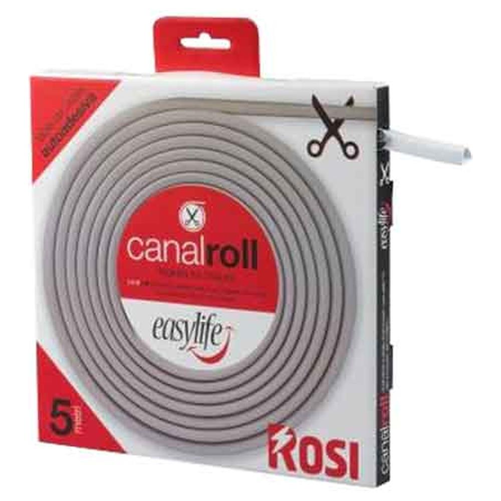 canalina passacavi autoadesiva flessibile rosi 10x10 mm - rotolo 5 metri