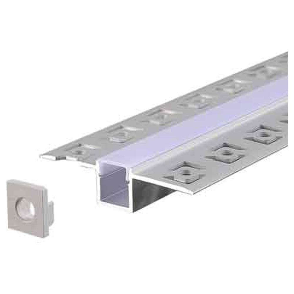 canalina per strip led '5162' 12x13,3 mm - barra 2 mt