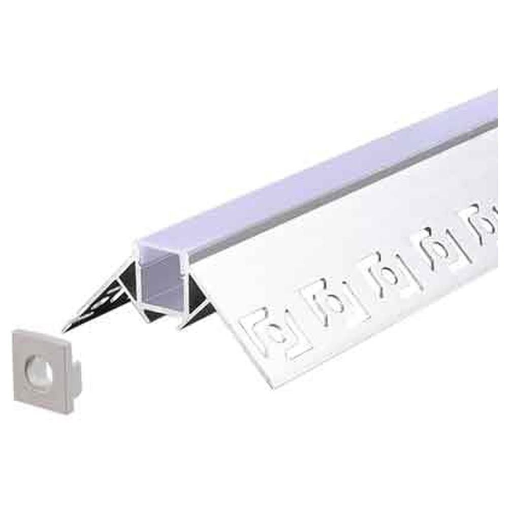 canalina per strip led '5165' 12x22 mm  - barra 2 mt