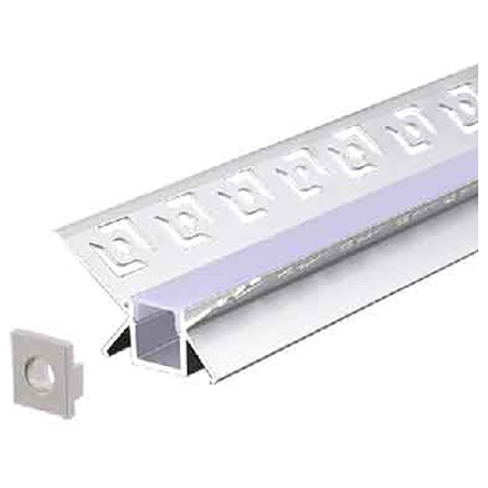 canalina per strip led '5166' 12x24 mm  - barra 2 mt