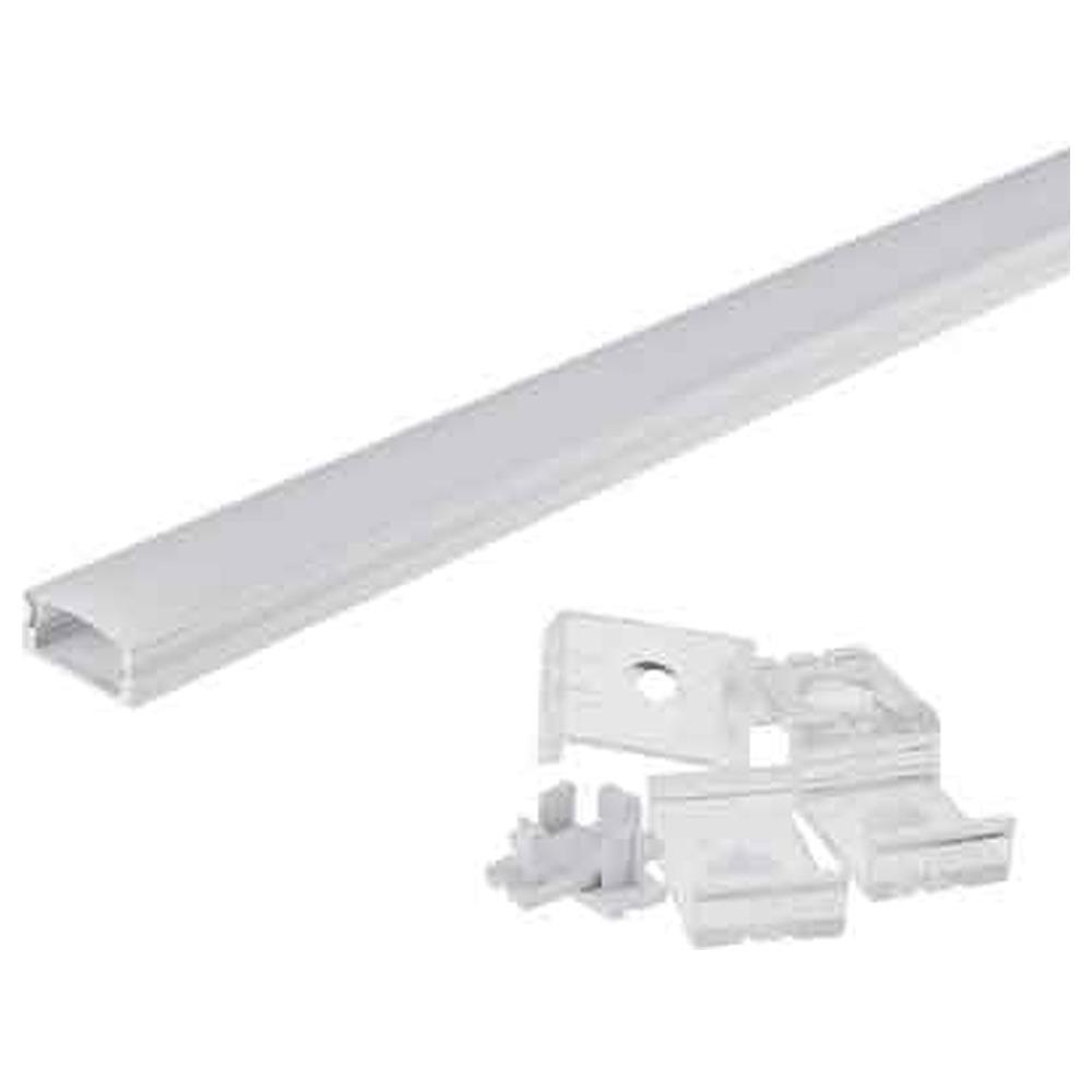 canalina per strip led '5191' 17,6x7 mm, larghezza interna max. 12,1 mm  - barra 2 mt