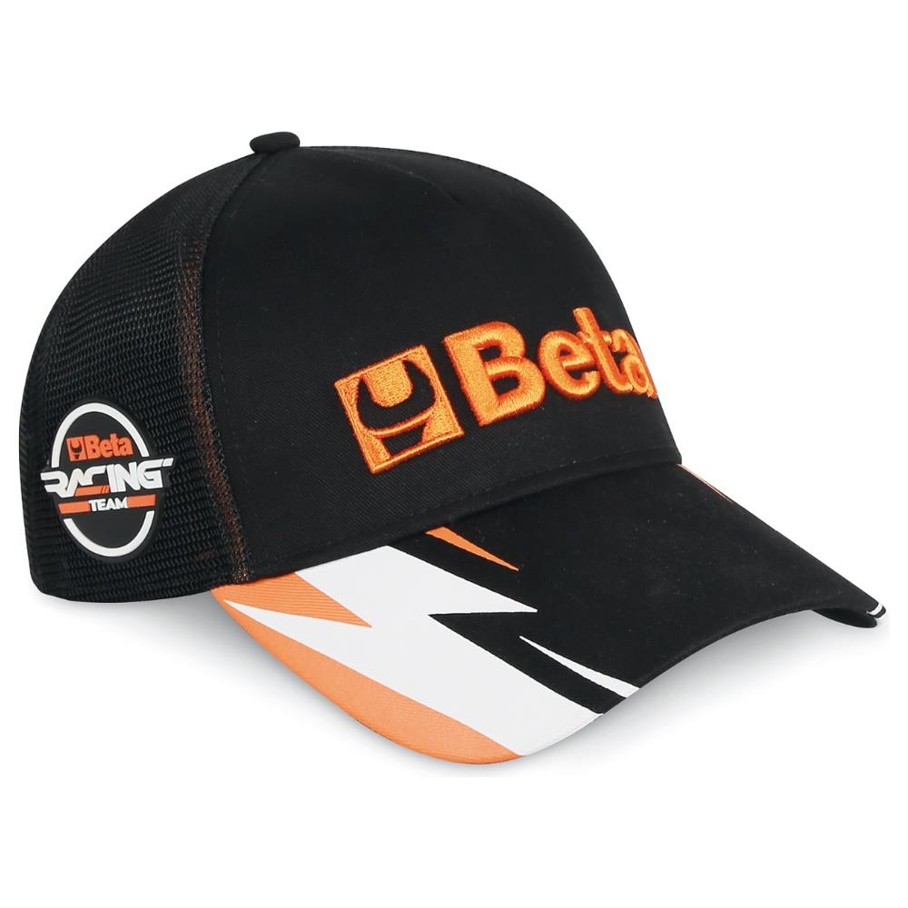 cappellino beta trucker nero con visiera curva betacollection 9525tr