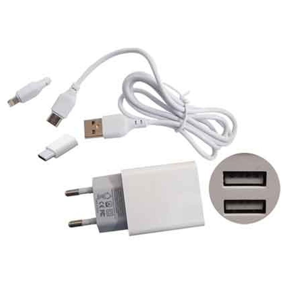 caricatore usb da parete con cavo di ricarica