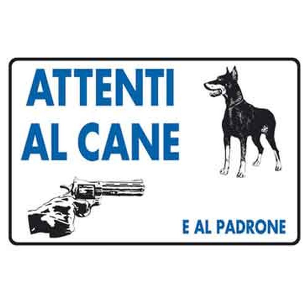 cartello  attenti al cane e al padrone  20x30 cm