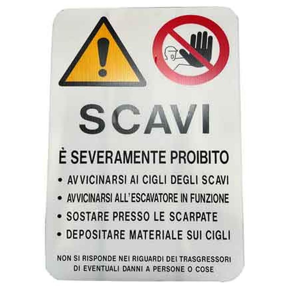 cartello 'attenzione scavi' 40x60 cm - pz 10