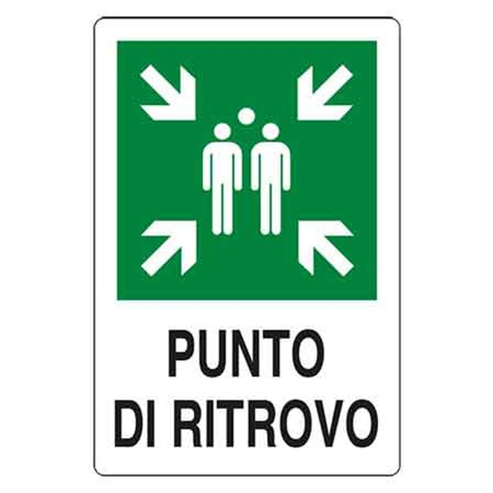 cartello  punto di ritrovo  20x30 cm