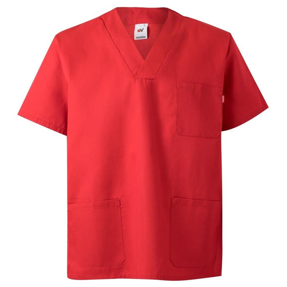 casacca velilla  con maniche corte cod 589 rosso corallo xs