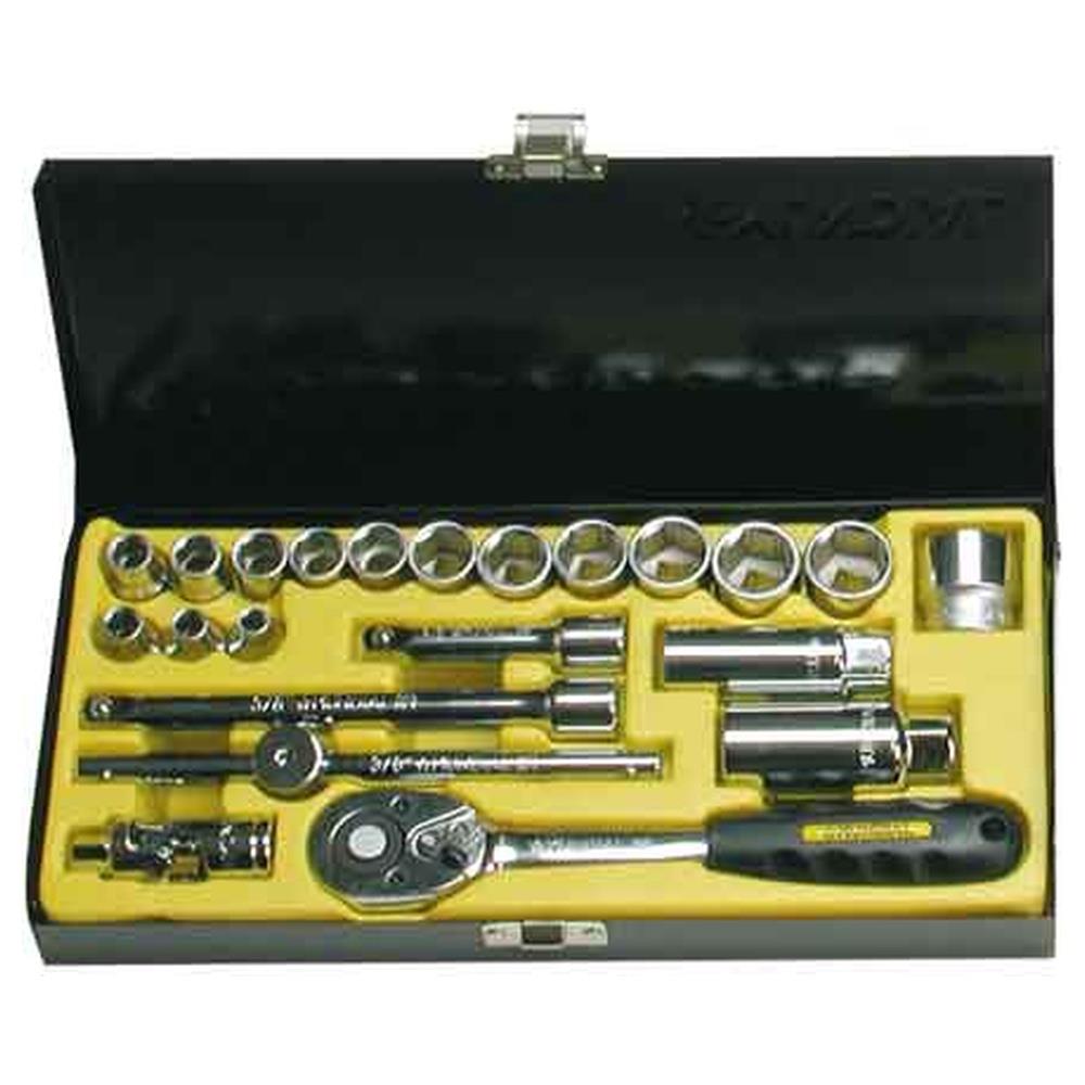 cassetta 22 bussole e accessori mundial 3/8"