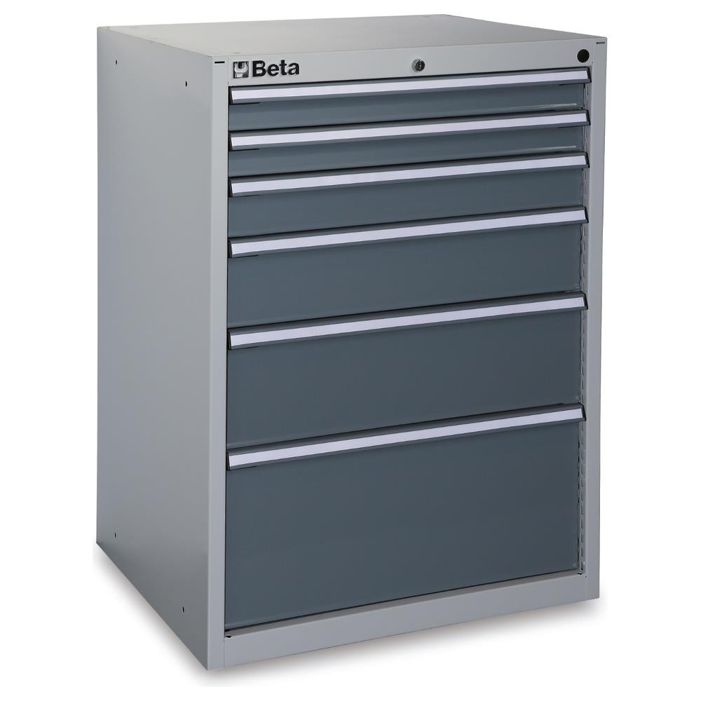 cassettiera fissa industriale con 6 cassetti beta c35/6gm