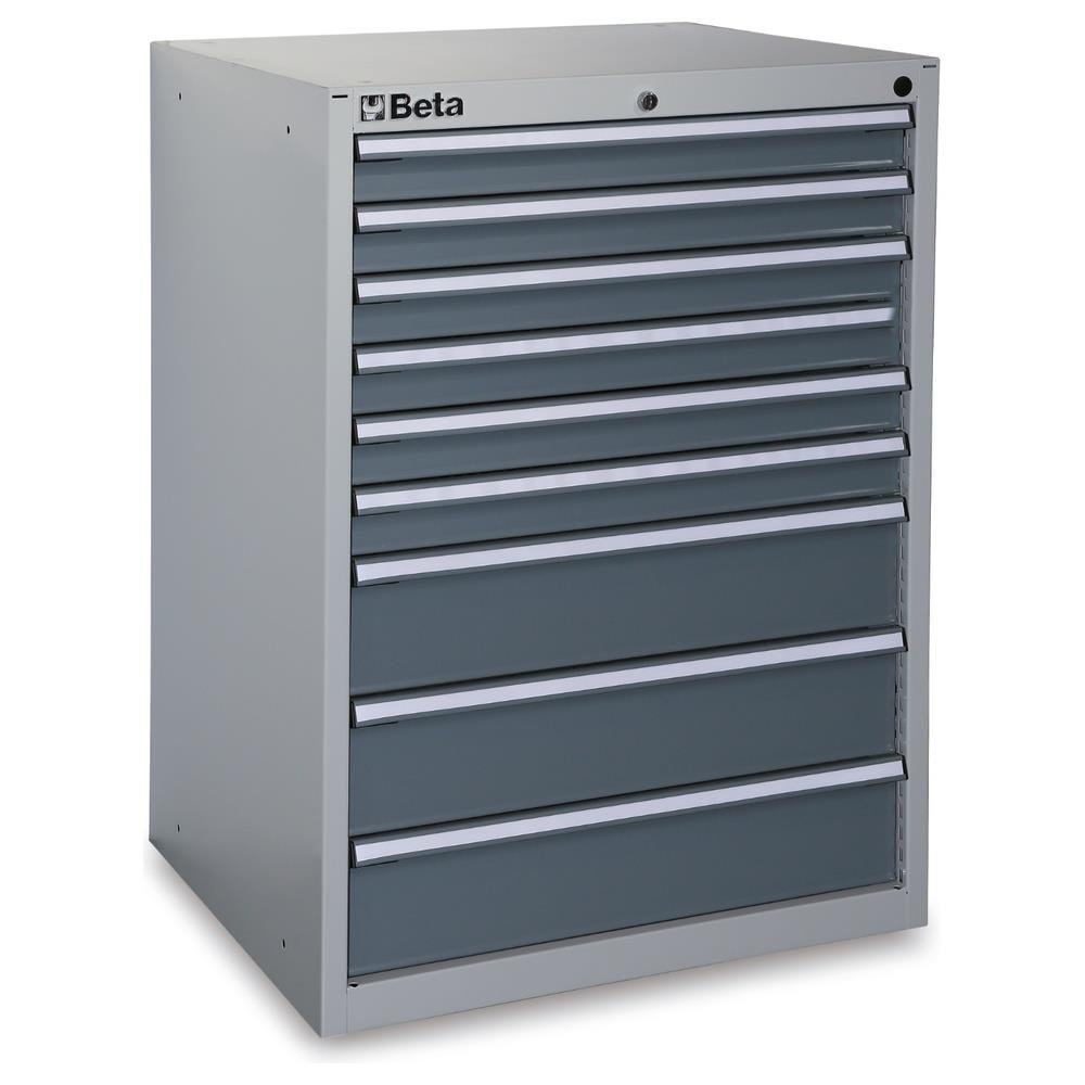 cassettiera fissa industriale con 9 cassetti beta c35/9gm
