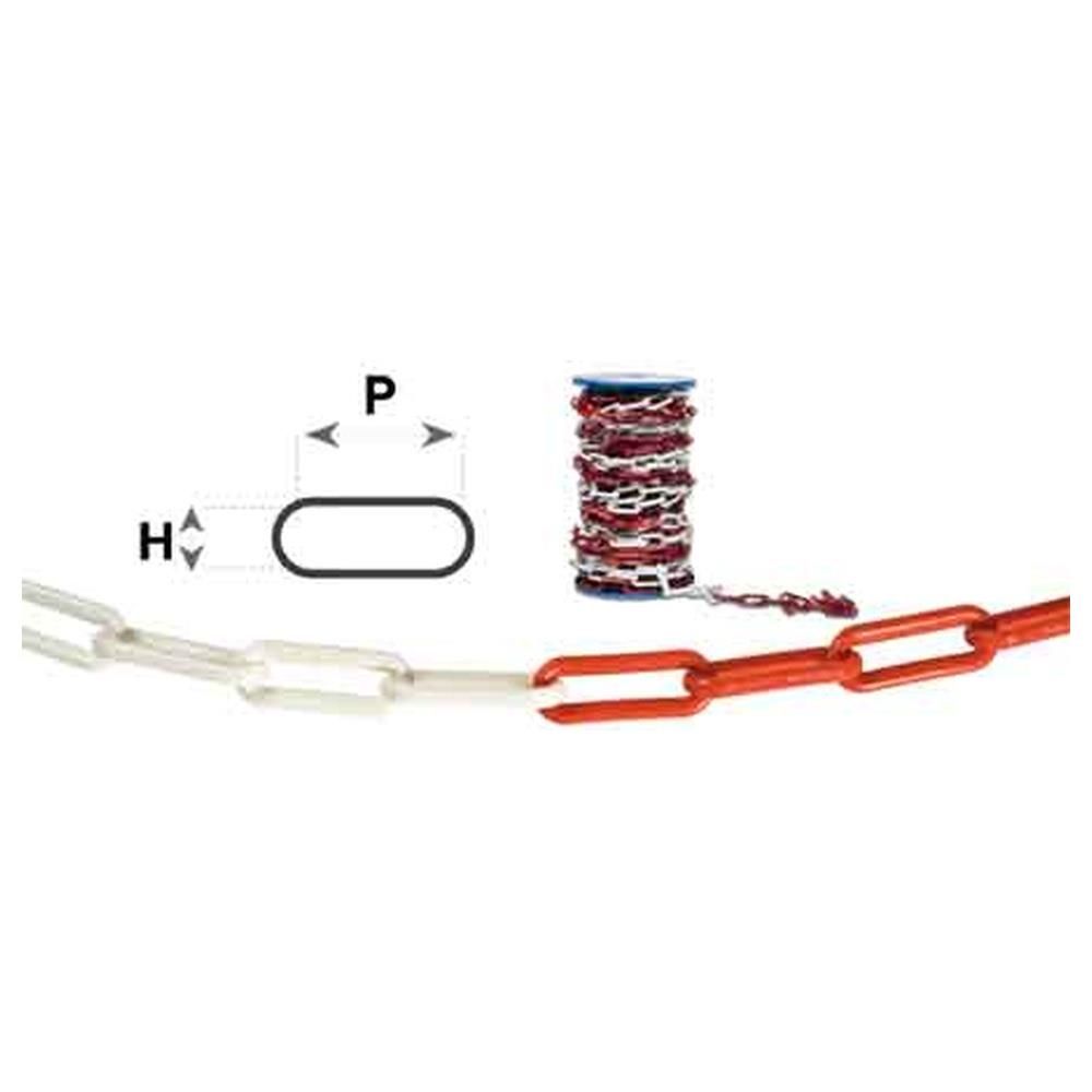 catena segnaletica bicolore  n° 21 (5 mm) - pxh 35x10 - bobina 30 mt