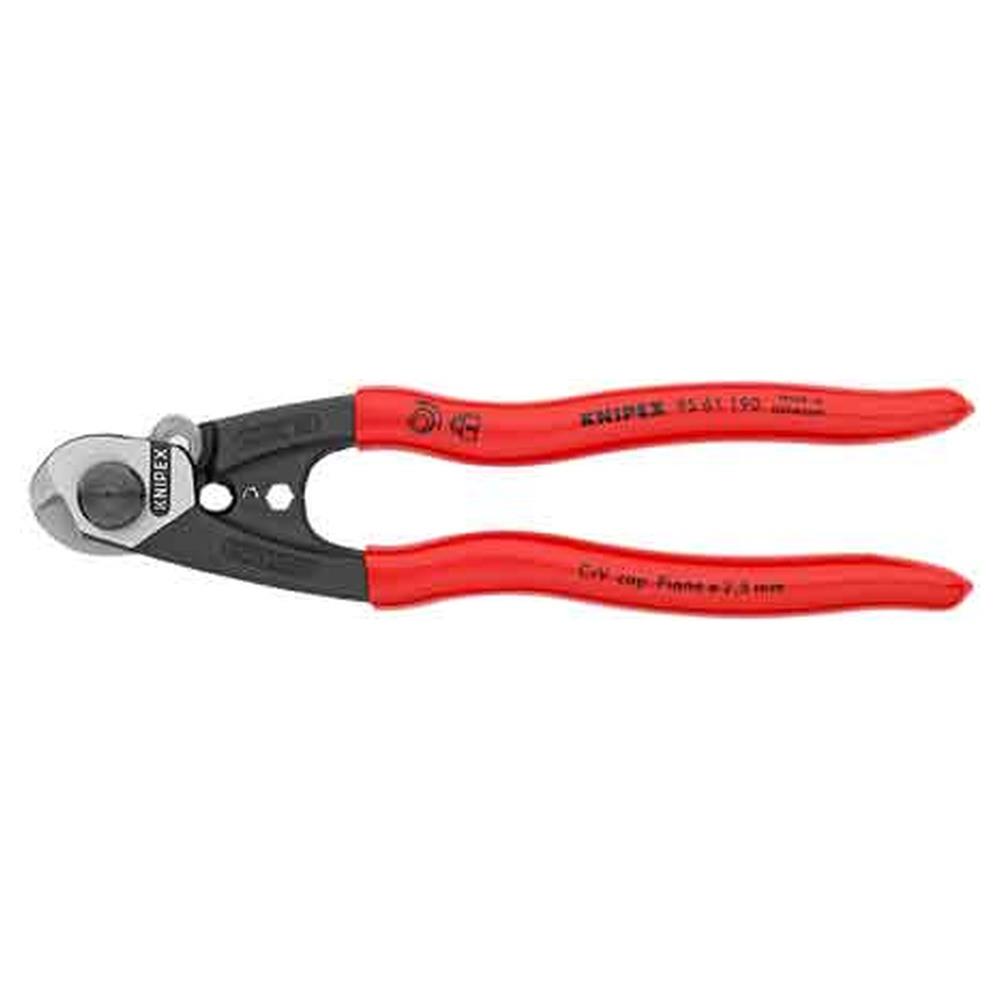 cesoia per funi, cavi e trefoli knipex 190 mm
