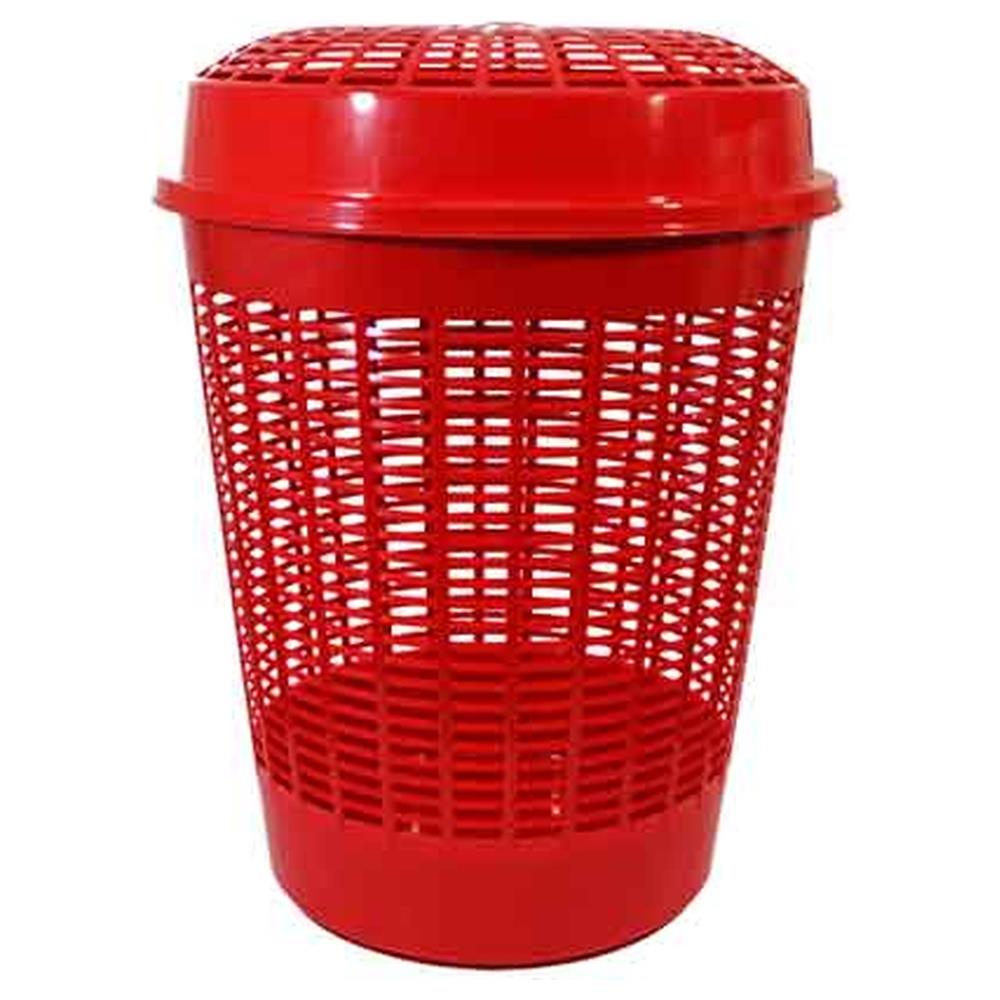 cesta traforata portabiancheria europa ø 46,5 x h 56 cm, 65 lt - colore rosso