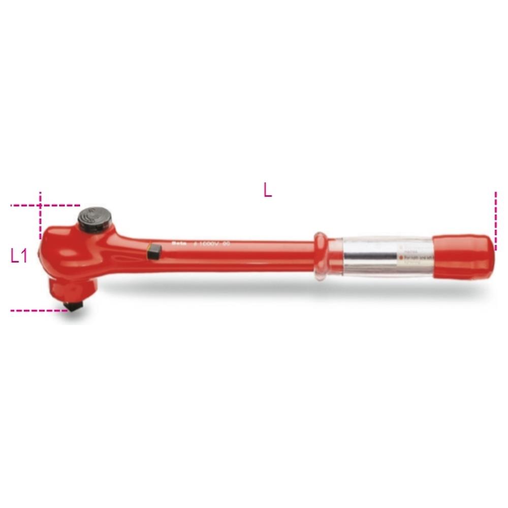 chiave dinamometrica a scatto con cricchetto reversibile beta 606mq/50