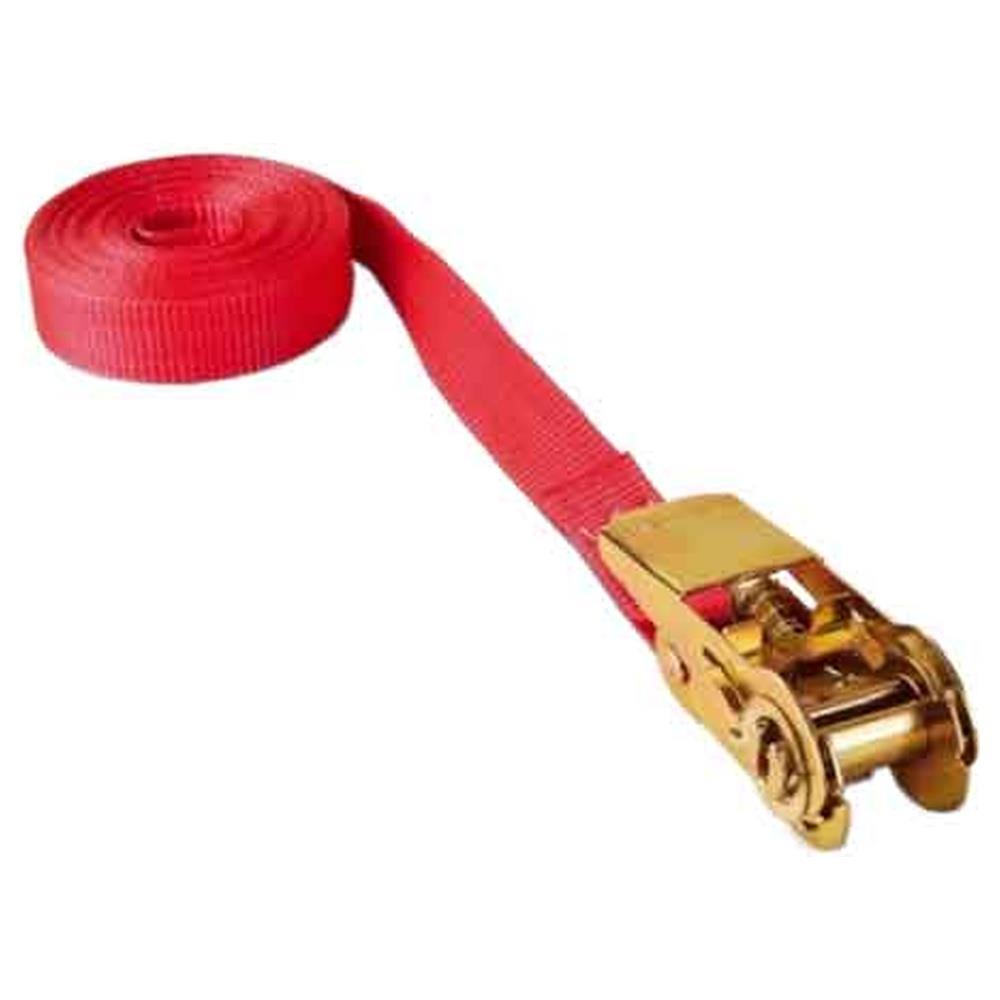 cinghia di ancoraggio con mini cricchetto 25 mm x 4 mt