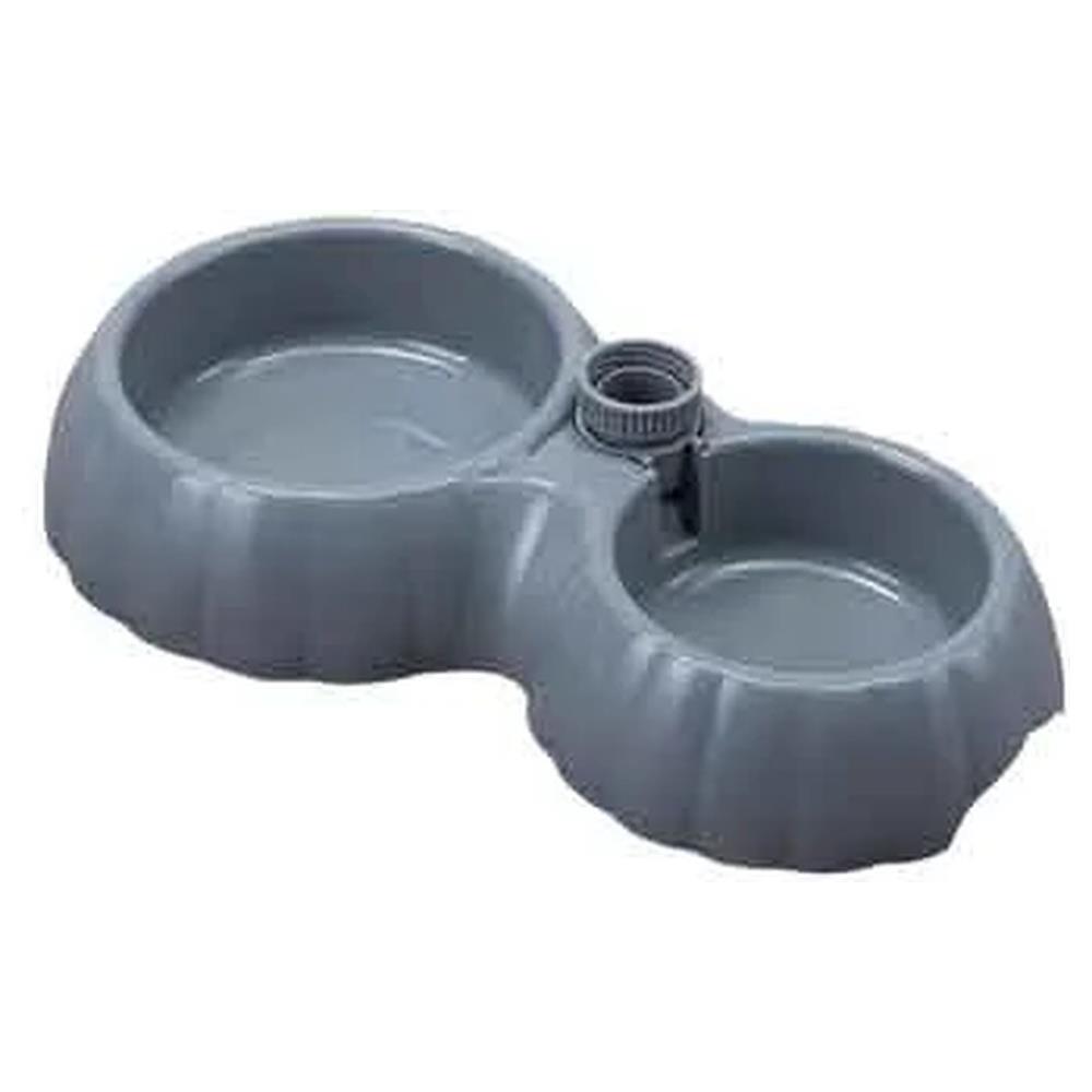 ciotola doppia con distributore acqua cardinale 31,5x18x6,6h cm