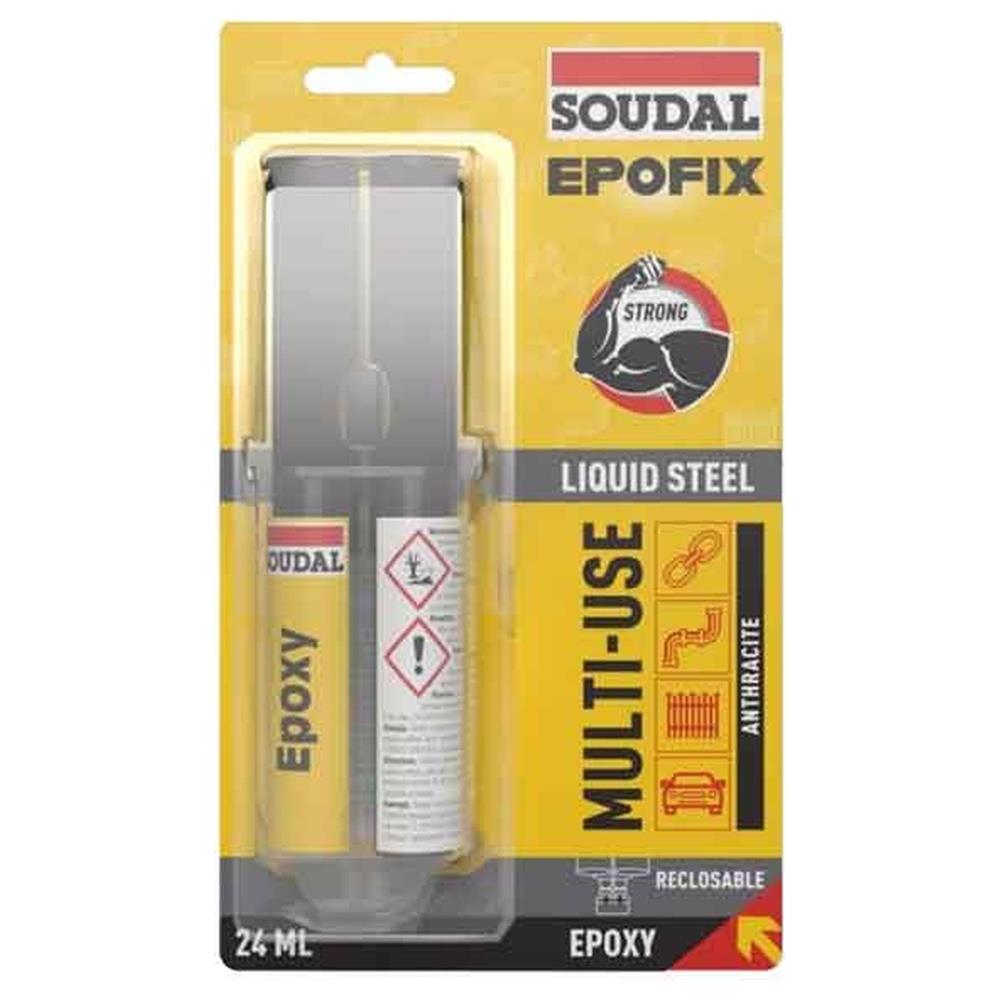 colla 'epoxy' acciaio liquido soudal 24 ml