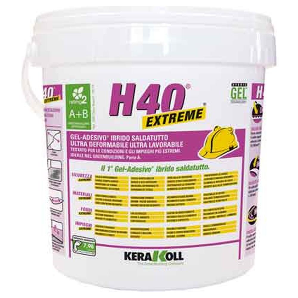 colla per piastrelle in pasta  h40 extreme  kerakoll 10 kg - colore bianco
