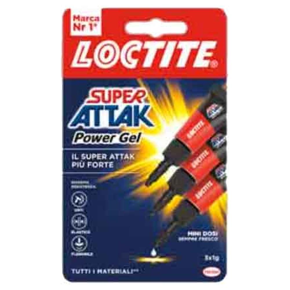colla 'super attak power gel mini' 3 x 1 gr