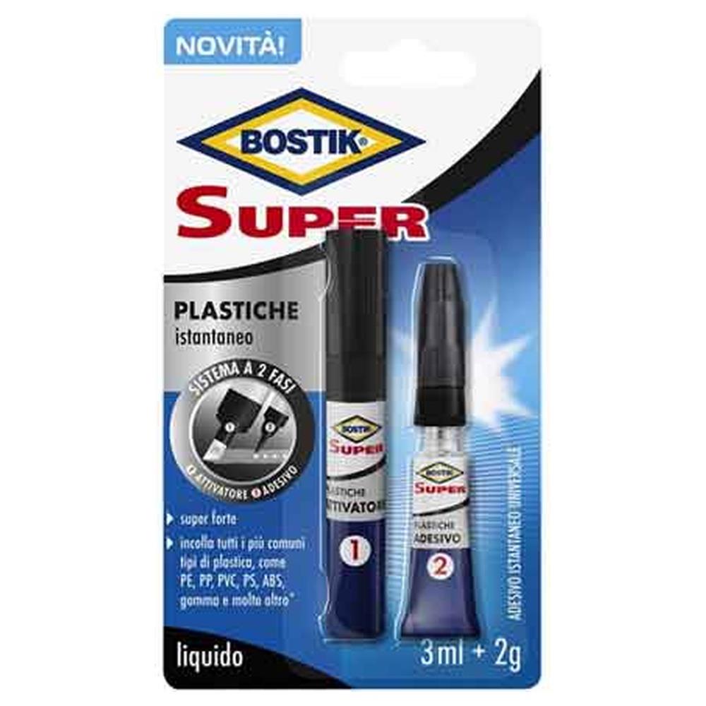 colla 'super plastica' bostik 2 gr + 3 ml