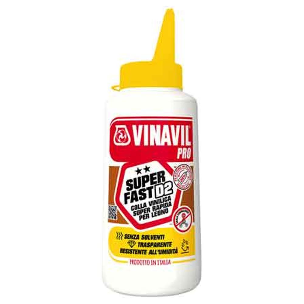 colla vinilica 'vinavil pro super fast d2' bostik 750 gr