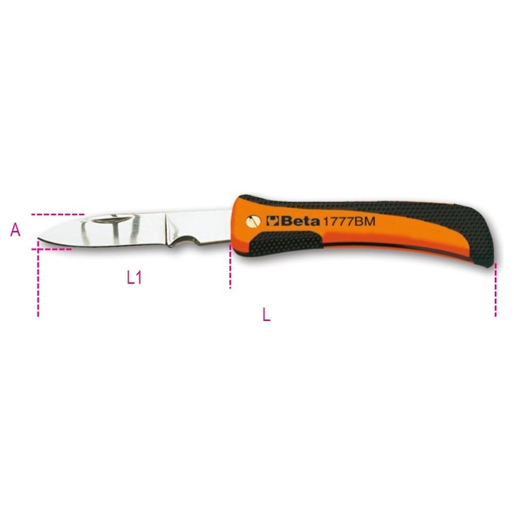 coltello a serramanico con gola spellafili lama in acciaio inossidabile beta 1777bm