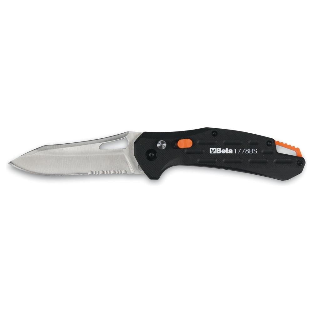 coltello a serramanico con lama seghettata beta 1778bs