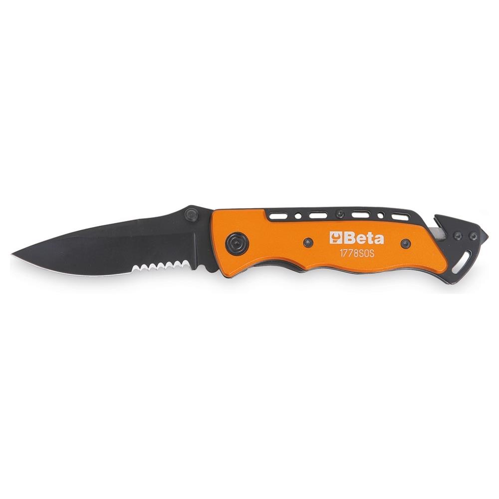 coltello soccorso auto con funzione martello frangicristallo e tagliacinture di sicurezza beta 1778sos