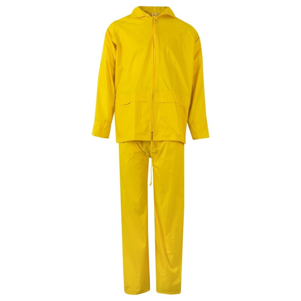 completo velilla anti-pioggia due pezzi con cap cod 195 giallo m