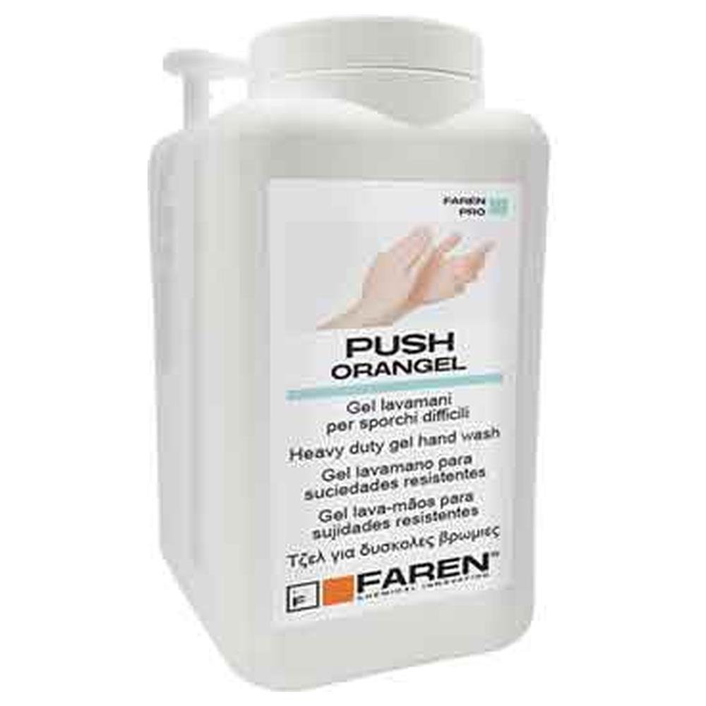 crema lavamani gel abrasiva 'push orangel' 5000 ml - con dosatore