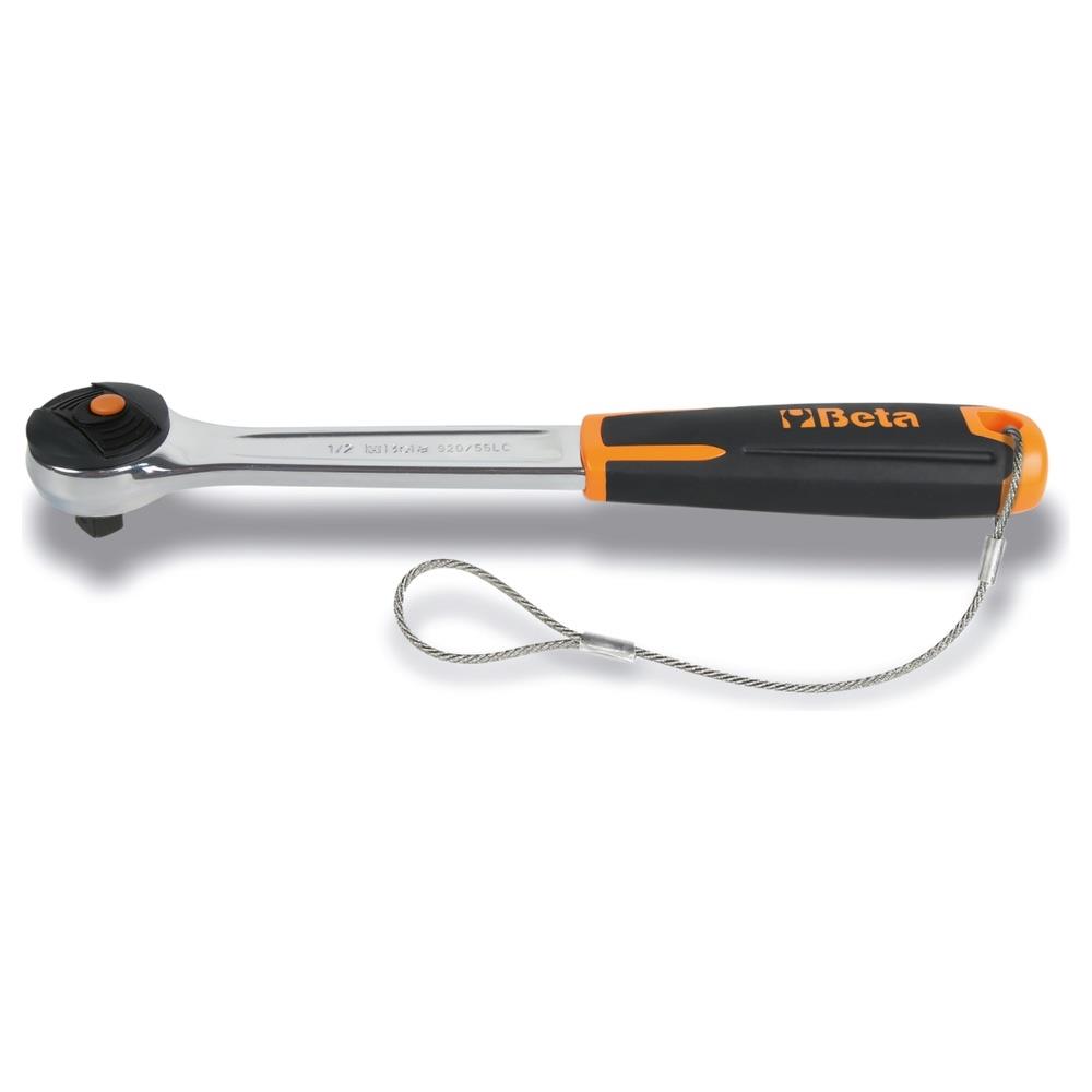 cricchetto reversibile con attacco quadro maschio 1/2" con sistema anticaduta h-safe beta h-safe 920hs/55lc