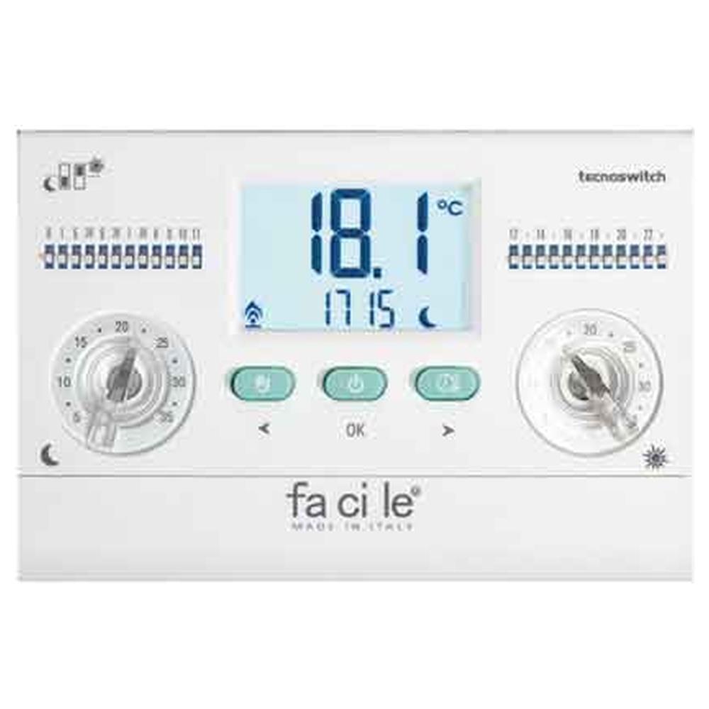 cronotermostato elettronico giornaliero 'facile' regolazione +5°c-35°c
