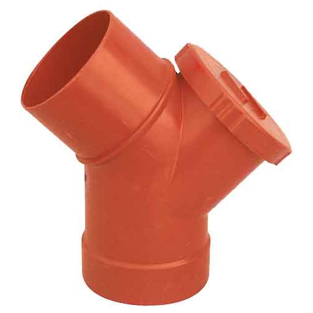 curva con ispezione a 40° in pvc arancio ø 100 mm