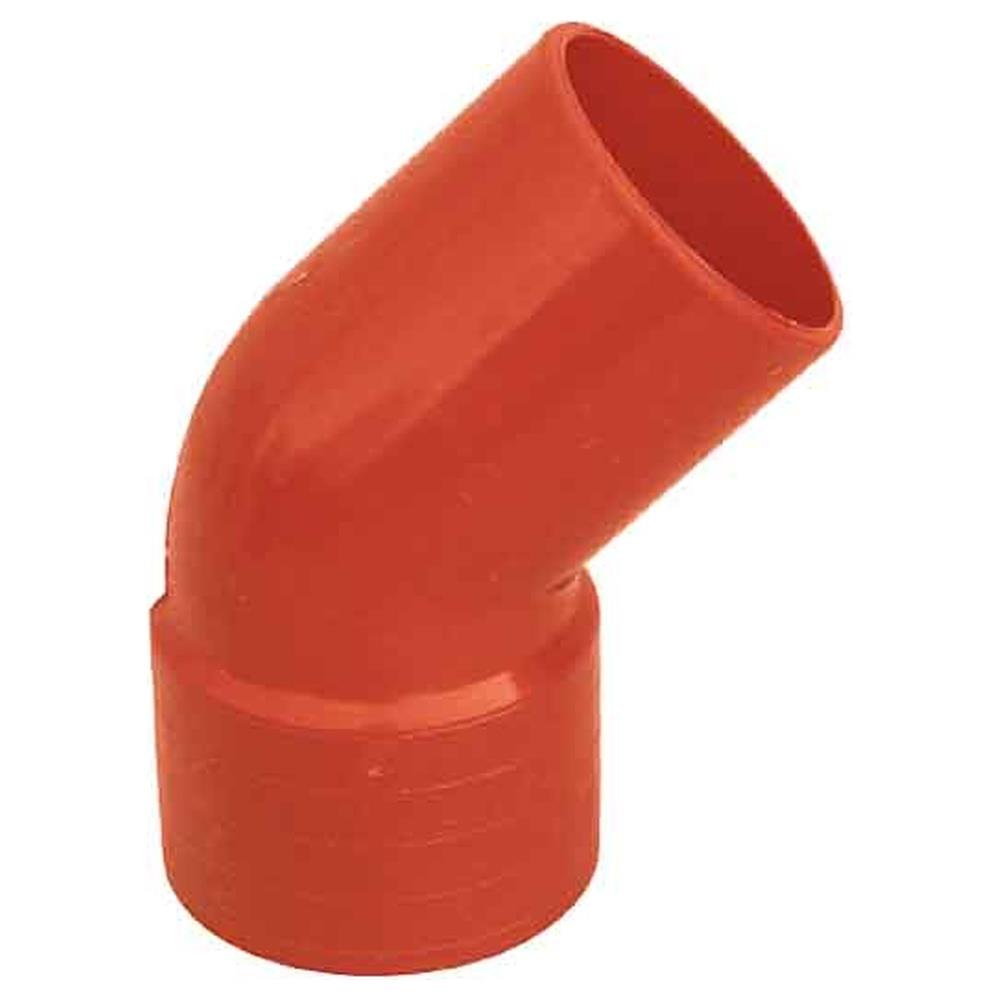 curva in pvc arancio 45°
